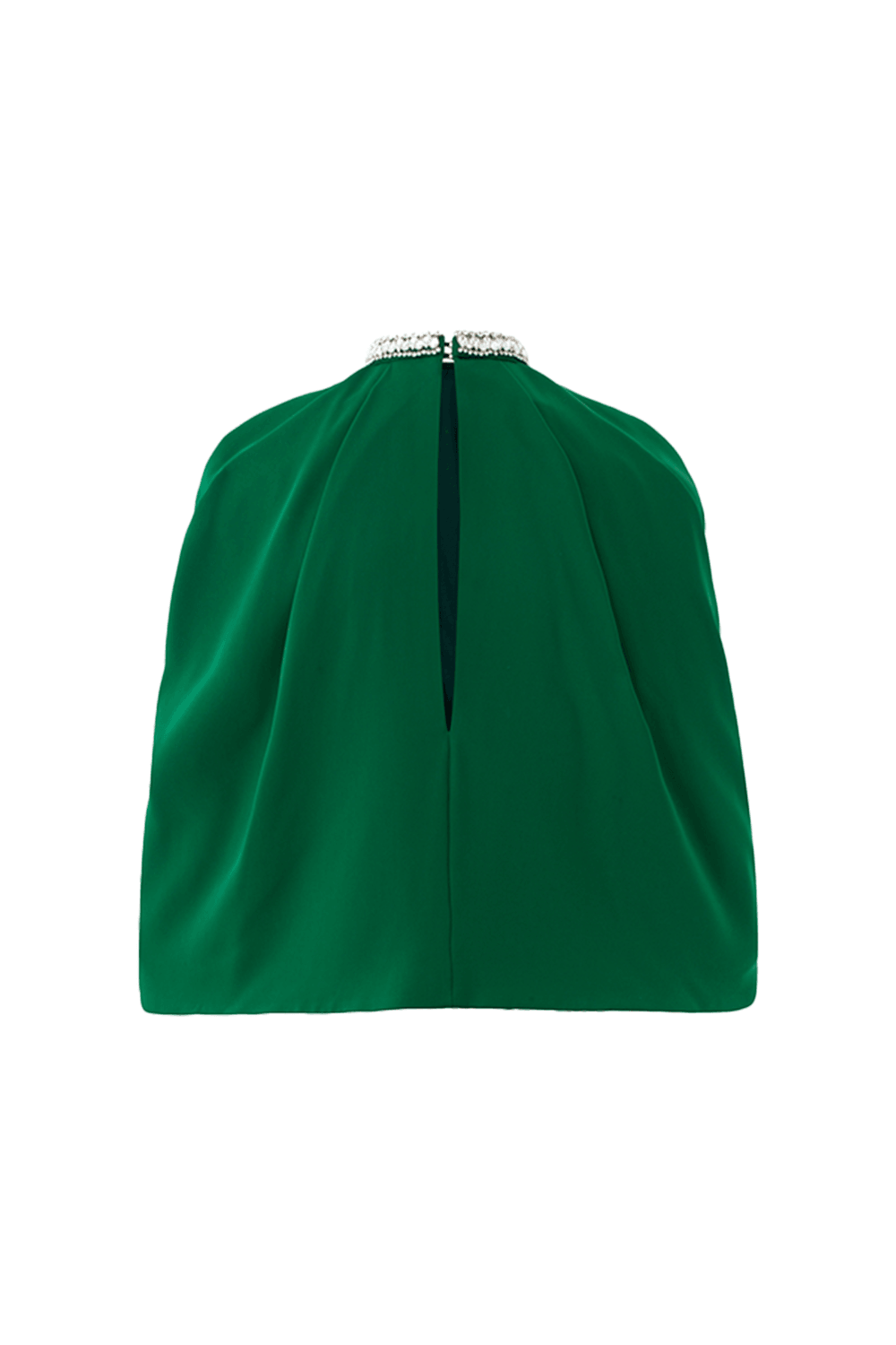 Collar Stone Embellished Cape With Dress Set